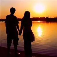 情侣牵手背影图片头像