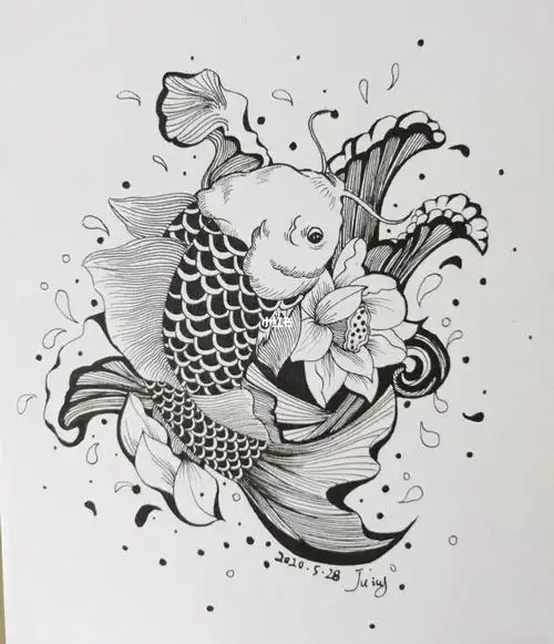 锦鲤1勾线5加粗