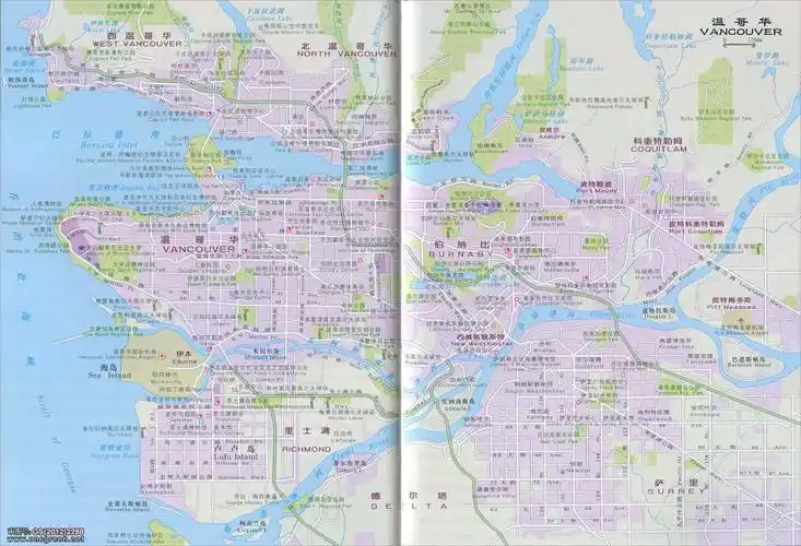 温哥华地图加拿大地图库