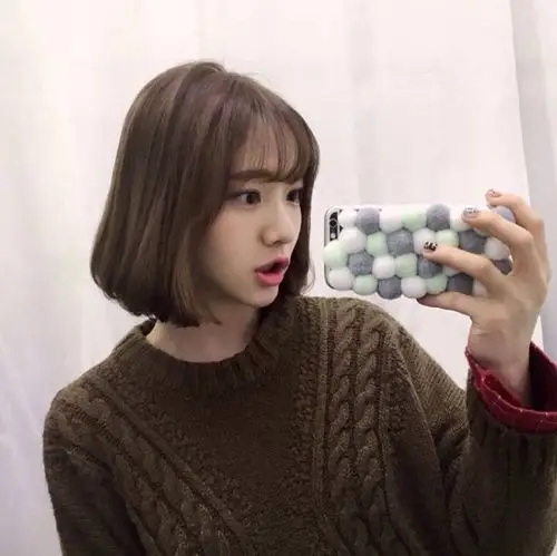 girl face.短发.女生头像