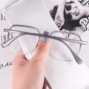 18427yf复古镜框女士大脸近视眼镜架不规则透明网红款眼镜眼镜框