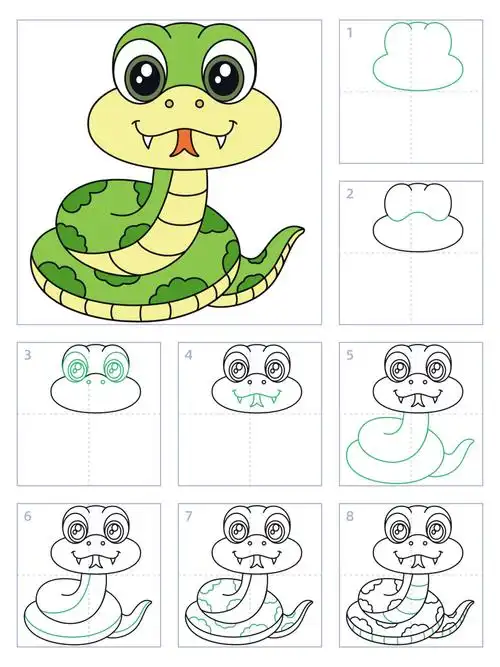 简笔画55期小蛇