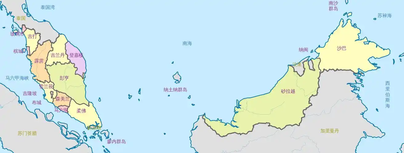 马来西亚地图中文版(马来西亚地图高清版大图)-野火软件网