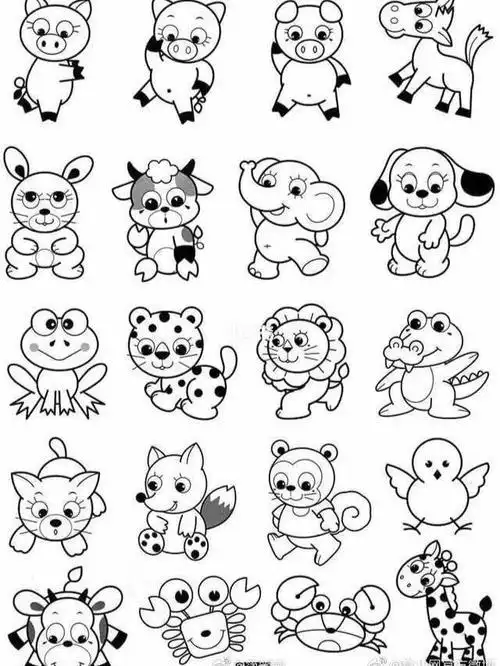 生动的简笔画动物形象