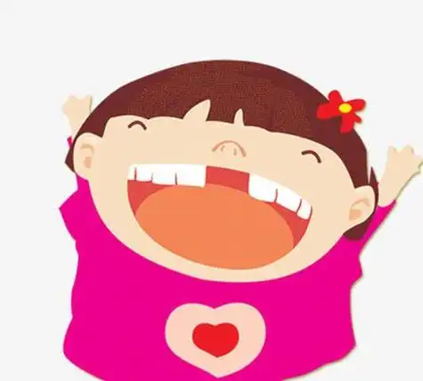 卡通女孩大笑头像