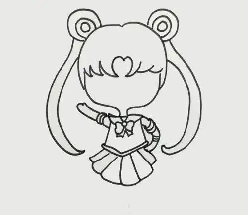 动画女孩月亮公主怎么画_简笔画图片大全 - 元艺考