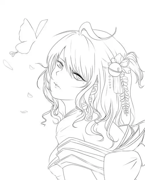 二次元和服小姐姐