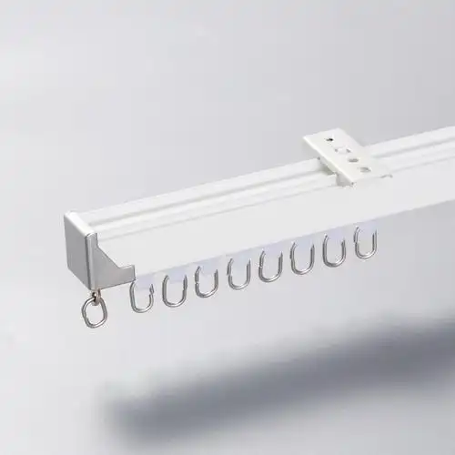 工厂窗帘轨道静音滑轨超薄导轨滑道单轨铝合金轨道内开窗轨道批发