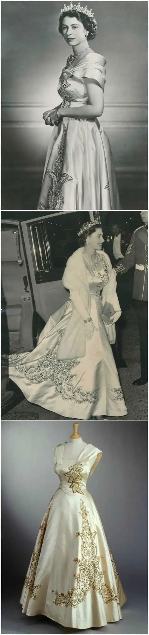 伊丽莎白二世年轻时穿过哪些服装,分别由谁设计?
