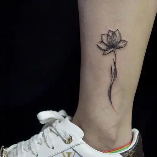 脚踝的莲花_纹身吧社区 - 纹身大咖