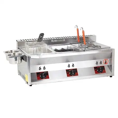 月亮喵油炸锅商用燃气炸炉薯条油炸机麻辣烫机机煮炸炉