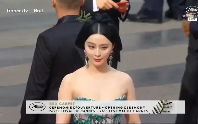 4k 范冰冰2023 戛纳红毯现场 横版