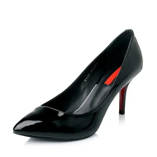 staccato/思加图黑色胎牛漆皮女皮鞋ey255cq4女鞋2014秋季