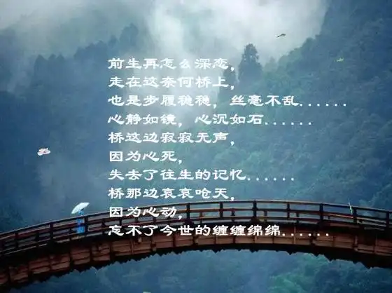 关于鬼门关黄泉路彼岸花忘川河奈何桥孟婆汤三生石的传说