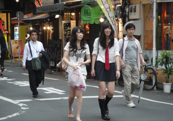 上世纪90年代的日本街头