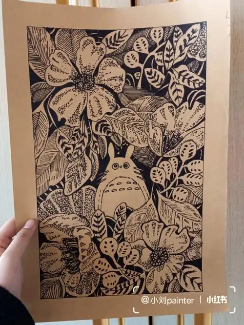 线描龙猫临摹教程