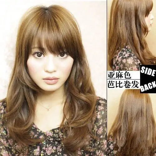全新女生亚麻色头发图片大全