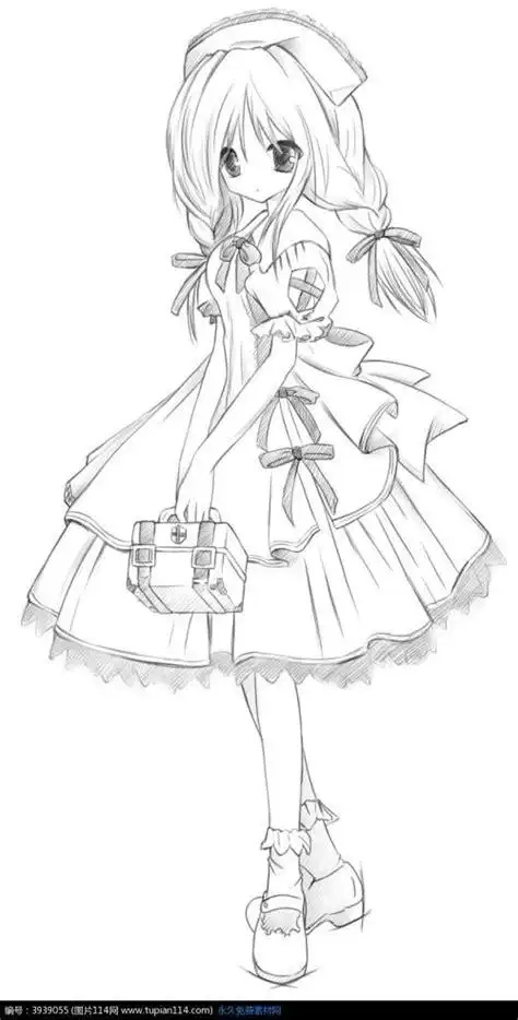 人物简笔画女孩全身 简笔画图片大全-蒲城教育文学网