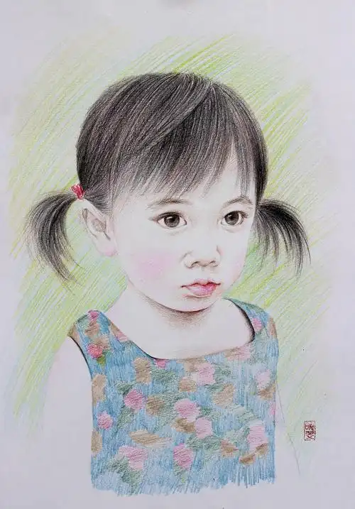 彩铅肖像画