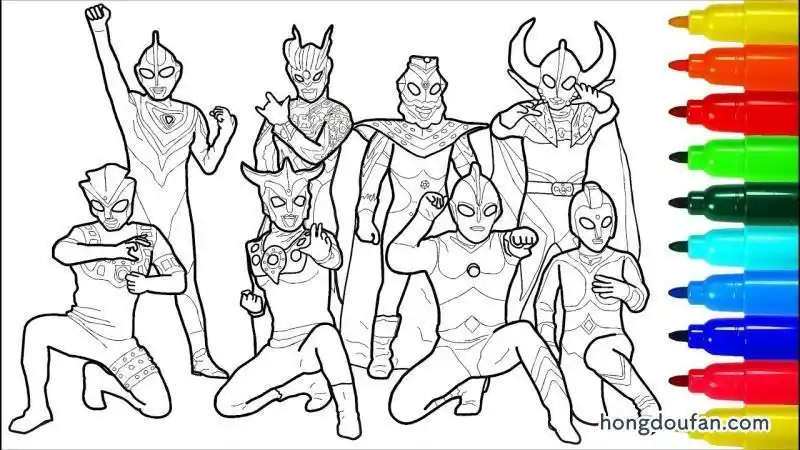 填色填色图片填色游戏奥特之父奥特战士奥特曼奥特曼简笔画100奥特