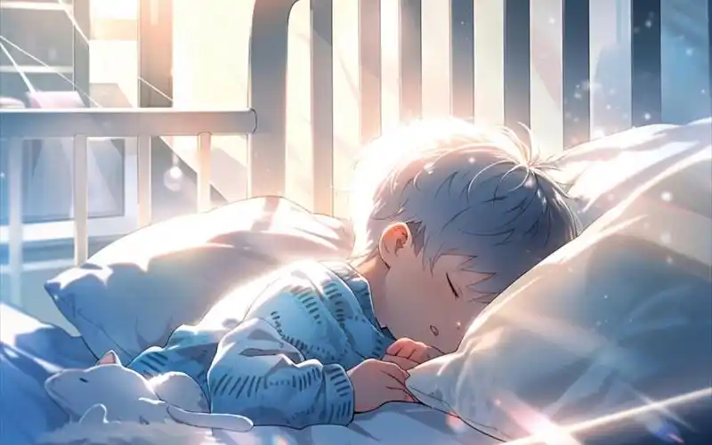 熟睡的可爱小男孩