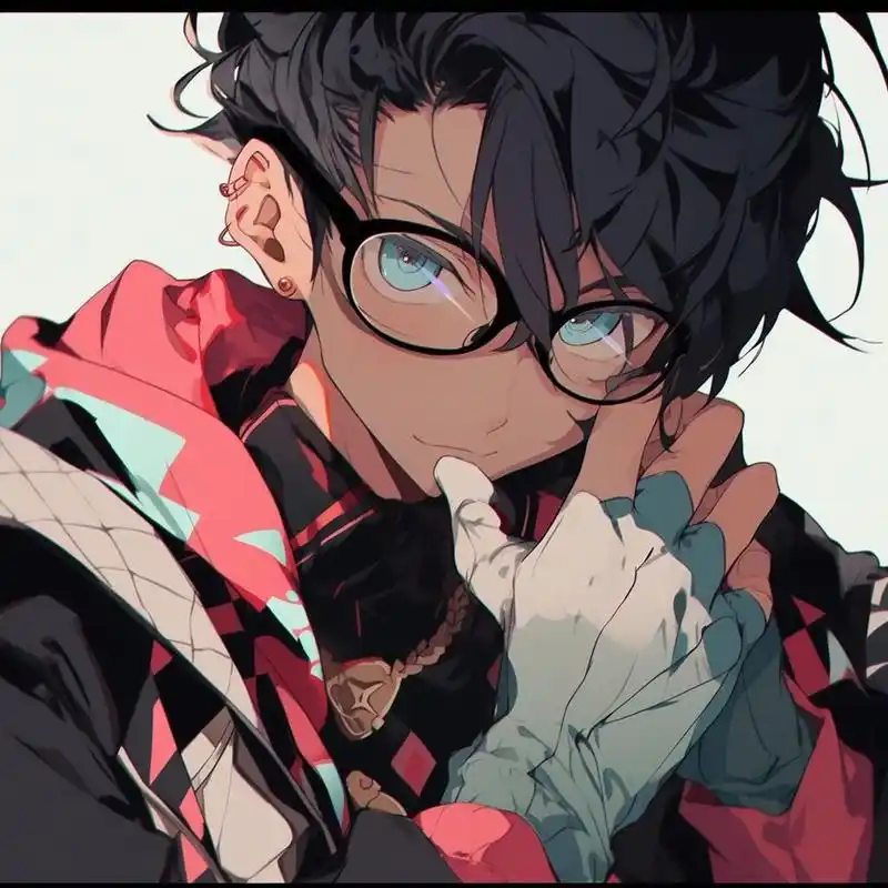 动漫男生头像 | 黑发眼镜的少年感