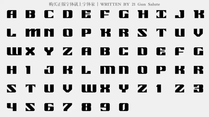21 gun salute免费字体下载 - 英文字体免费下载尽在字体家