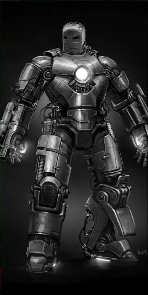 ryan meinerding在2006年设计的《钢铁侠》mark 1早期概念图