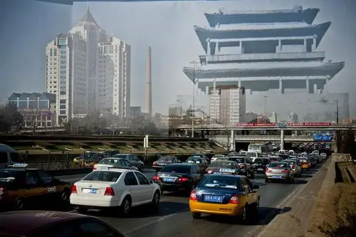 镜头下消失的老北京城门感受两个不同时代速度