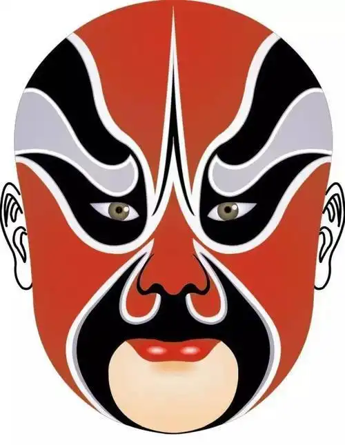 包公脸谱的简笔画顺序