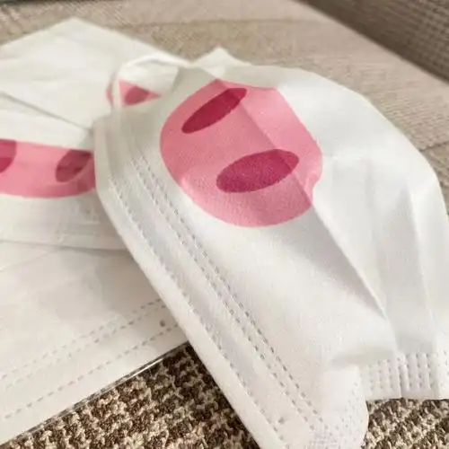 白敬亭同款粉色小猪鼻子猫咪口罩可爱个性时尚男女生成人独立包装50片