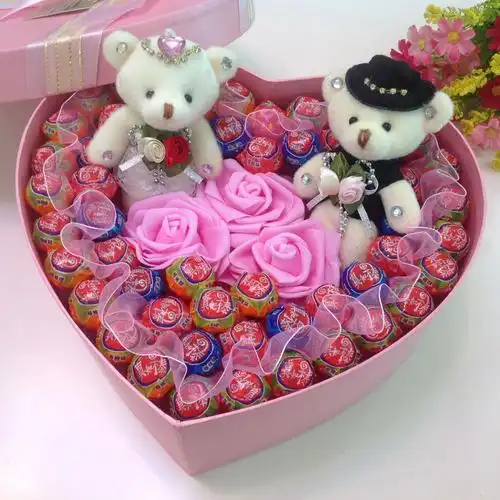 36/52颗真知棒水果味棒棒糖礼盒装创意送女朋友生日愚人节礼物花_爱酷