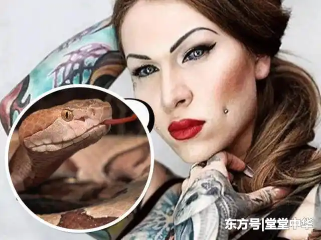漂亮女子把自己整容成蛇女,不惜切割自己舌头,改变眼球颜色