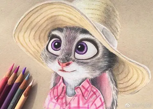 疯狂动物城彩铅手绘图 - 堆糖,美图壁纸兴趣社区