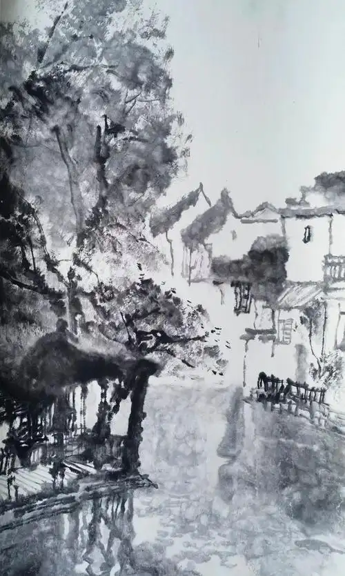 中国国家画院邹明导师"山水画(新水墨)高研班"写生江南西塘古镇