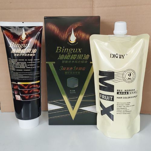 黛尼美橄榄彩油黑发膏染发剂天然植物不沾头皮芳香无刺激染发膏正