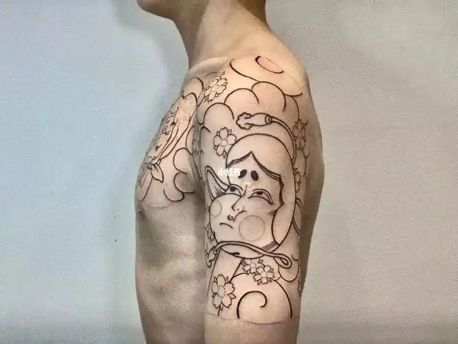 日式半胛割线火男阿多福