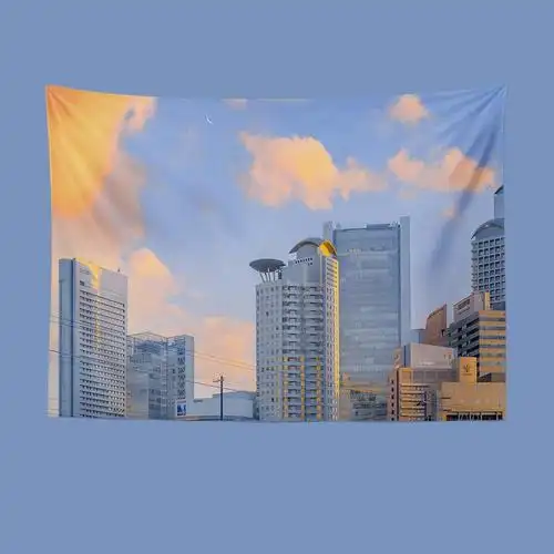 jlior 网红ins直播背景图挂画布艺挂毯装饰画床头遮丑挂布山水画风景