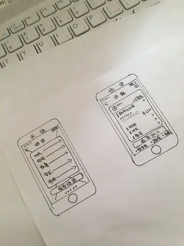 手绘原型图-一款旅行app