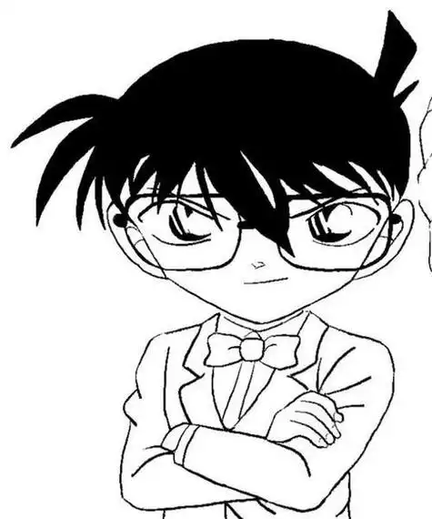 柯南简笔画图解