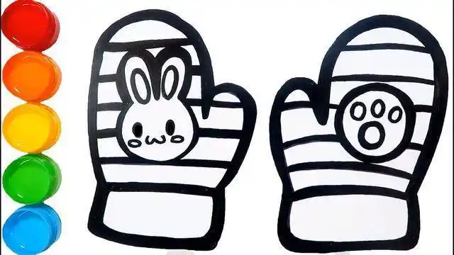 手套简笔画 手套简笔画图片大全可爱