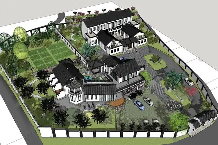 这个中式庄园有四合院也有独栋别墅润润四合院设计刘鹰作品