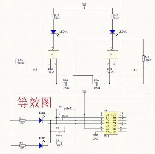 led灯数字逻辑电路