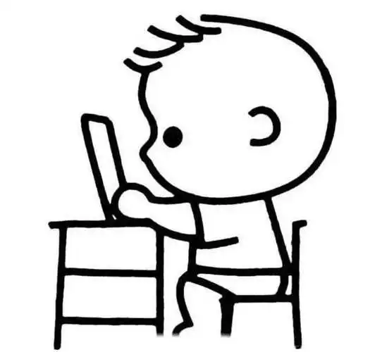 读书图片小学生简笔画