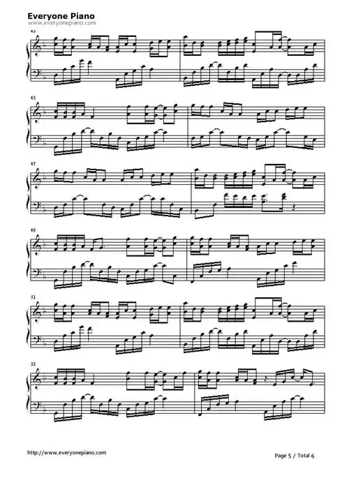 慢慢等钢琴谱-韦礼安5