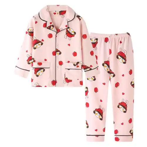 儿童睡衣春秋纯棉全棉质季长袖款宝宝小女孩中大童套装家居服女童