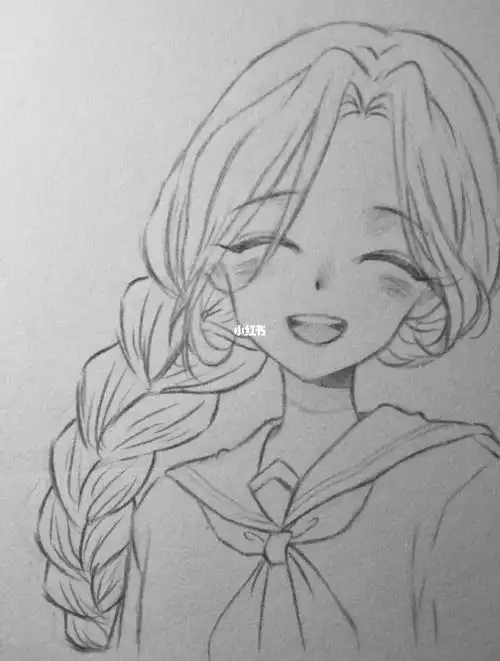 动漫简笔画女孩简笔画动漫教程临摹简笔画教程文化绘画