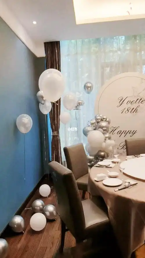 宁波成人礼布置,女神生日派对,气球布置