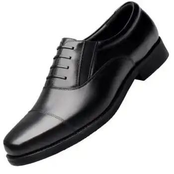 军校尉用3515黑色商务正装男系带皮鞋头层牛皮手工三尖头青年春季内