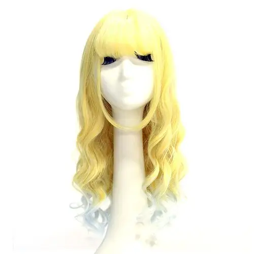 黄色假发女图片